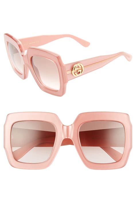 gucci 54mm square sunglasses - havana|Gucci 59mm square sunglasses.